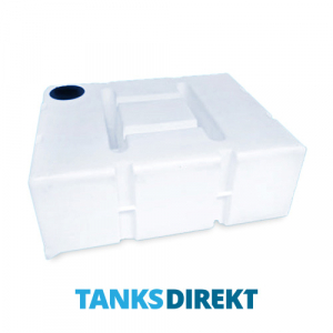 1000 Liter Wassertank flach mit Schwallwand aus halbtransparentem Kunststoff mit Schraubdeckel
