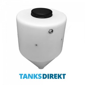 100 Litre conical Water Tank made from natural translucent Polyethylen with screw lid 