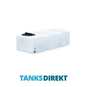 125 Liter Wassertank flach aus halbtransparentem Kunststoff mit Schraubdeckel