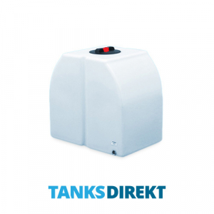 300 Litre D-Shaped Water Tank made from natural translucent Polyethylen with screw lid 