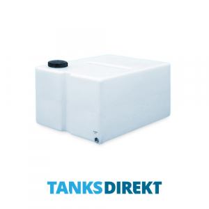 350 Litre Water Tank Flat Baffled made from natural translucent Polyethylen with screw lid 