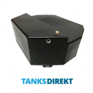 68 litre underslung tank for spare wheel recess on VW Transporter T5 & T6 - Traffic Black (Ral 9017)