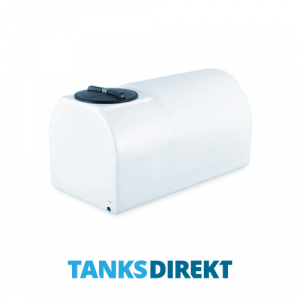 900 Liter D-Form Wassertank halbrund & flach mit Schwallwand aus halbtransparentem Kunststoff mit Schraubdeckel