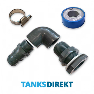 Tank Connection Set 63 mm Hose 90° Bend