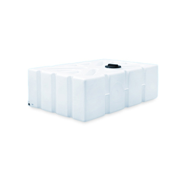 1250 Litre Water Tank Flat Baffled made from natural translucent Polyethylen with screw lid 