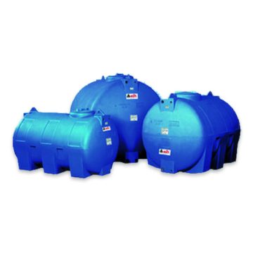 1500 Litre storage Tank Round horizontal made from blue Polyethylen with screw lid