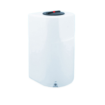 900 Litre D-Shaped Tower Water Tank, without Baffles made from natural translucent Polyethylen with screw lid 