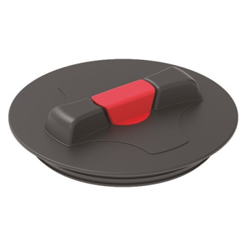 Lid Black 20 cm External Thread - 2 Way Vented