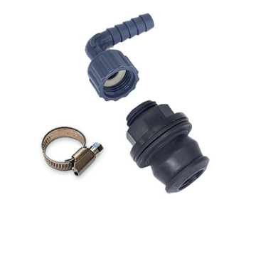 PP Tankanschluss Set für 13 mm Schlauch 90° gewinkelt