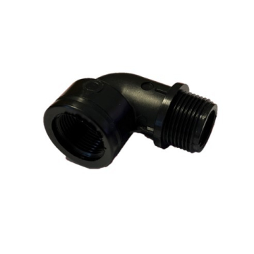 PVC Winkel 90° mit 1/2 Zoll Innengewinde und Außengewinde