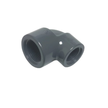 PVC Winkel Reduzierung 90° mit 3/4 Zoll Innengewinde und ½ Zoll Innengewinde