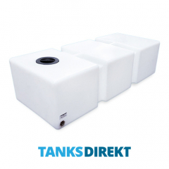 125 Liter Wassertank flach aus halbtransparentem Kunststoff mit Schraubdeckel