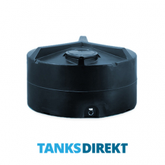 1500 Litre storage tanks round upright made from black Polyethylen with large screw lid