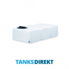 175 Liter Wassertank flach aus halbtransparentem Kunststoff mit Schraubdeckel