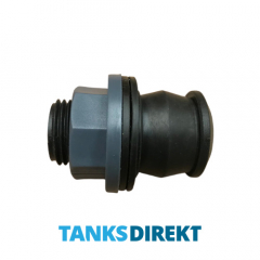 Push-In BSP Fitting 1/2" external thread x 3/8" internal thread + NBR Gasket - diesel resistant