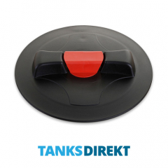 Lid Black 20 cm External Thread - 2 Way Vented