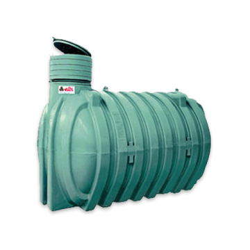 10.000 Litre Round, horizontal Underground tanks made from green Polyethylen with large lid