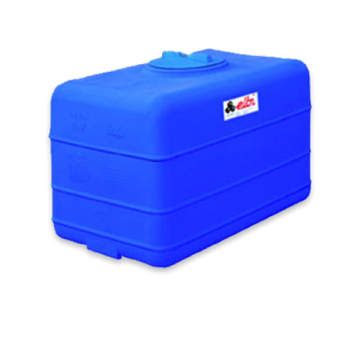 500 Litre Rectangular horizontal storage Tank made from blue Polyethylen with screw lid