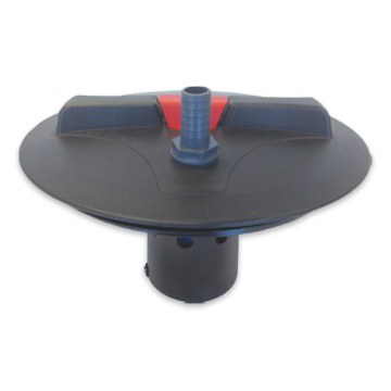 Tankdeckel schwarz 40 cm Außengewinde mit Schwimmerventil 1 Zoll - 25 mm Schlauchanschluss