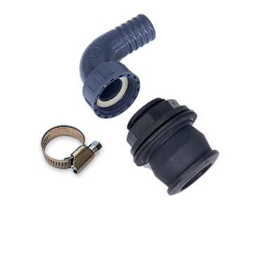 PP Tankanschluss Set für 25 mm Schlauch 90° gewinkelt