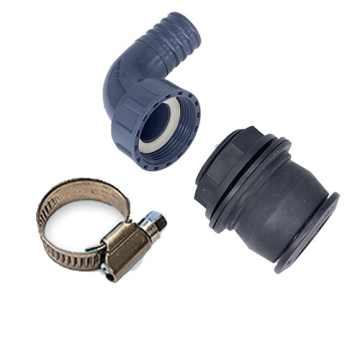 PP Tankanschluss Set für 30 mm Schlauch 90° gewinkelt