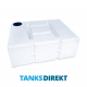 1000 Litre Water Tank Flat Baffled made from natural translucent Polyethylen with screw lid 