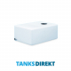 105 Liter Wassertank flach aus halbtransparentem Kunststoff mit Schraubdeckel