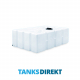 1250 Litre Water Tank Flat Baffled made from natural translucent Polyethylen with screw lid 