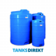 1500 Litre storage Tank Round Upright made from blue Polyethylen with screw lid