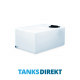 210 Litre Water Tank Flat Baffled made from natural translucent Polyethylen with screw lid 
