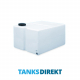 350 Liter Wassertank flach mit Schwallwand aus halbtransparentem Kunststoff mit Schraubdeckel