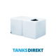 410 Litre Water Tank Flat Baffled made from natural translucent Polyethylen with screw lid 