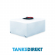 530 Liter Wassertank flach mit Klappdeckel aus halbtransparentem Kunststoff mit Schraubdeckel