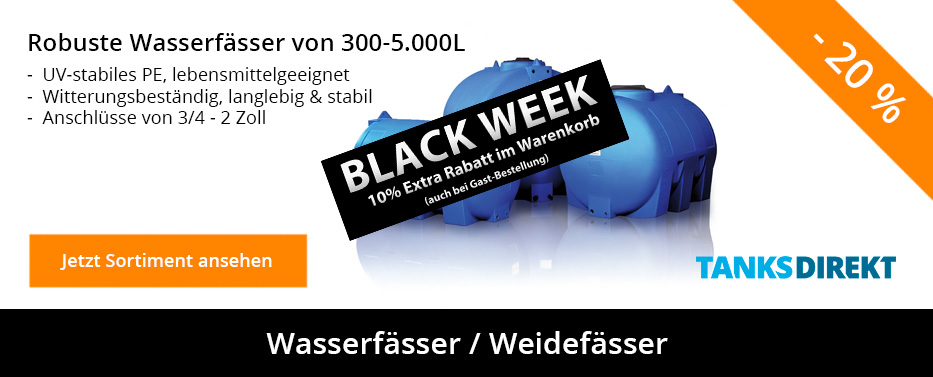 10% extra rabatt - Wasserfass & Weidefass